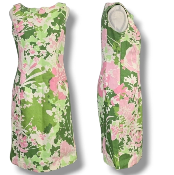 TALBOTS | 100% COTTON WOVEN CANVAS SLEEVELESS PENCIL DRESS - Picture 2 of 15